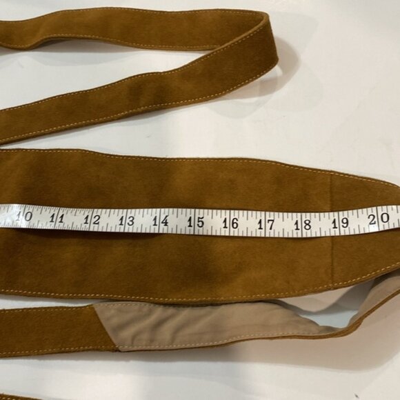 Corset Wide Belt Tan Suede 92’ long - Picture 7 of 9